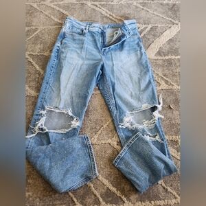 American Eagle Outfitters Light Distressed Blue Denim Jeans